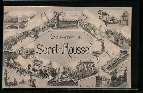 AK Sorel-Moussel, Souvenir - Fabrique, Le Pont