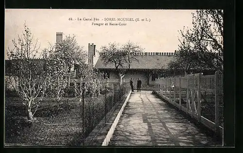 AK Sorel -Moussel, Le Castel Feo - Potager et Basse-Cour