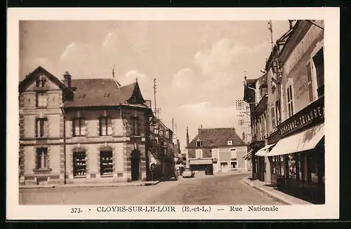 AK Cloyes-sur-le-Loir, Rue Nationale