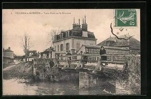 AK Villiers-le-Morhier, Vieux Pont sur la Drouette
