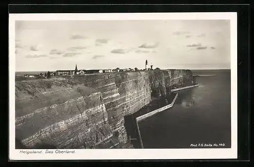 AK Helgoland, Oberland aus der Vogelschau