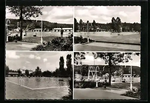 AK Wernau /Neckar, Freibad mit Badegästen