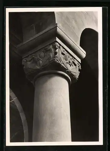 Foto-AK Deutscher Kunstverlag, Nr. 3: Alpirsbach, Kirche, Würfelkapitell der südöstlichen Langhaussäule