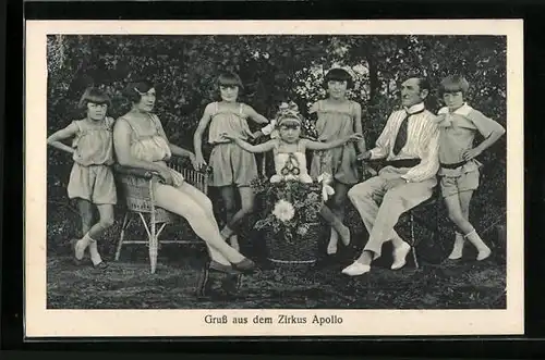 AK Gruss aus dem Zirkus Apollo