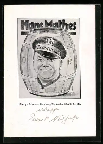 AK Hans Mathes in seiner Rolle als Dienstmann