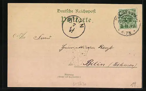 Lithographie Heiligenstadt, Schloss u. Ev. Kirche, Kgl. Lehrer-Seminar, Wasserfall