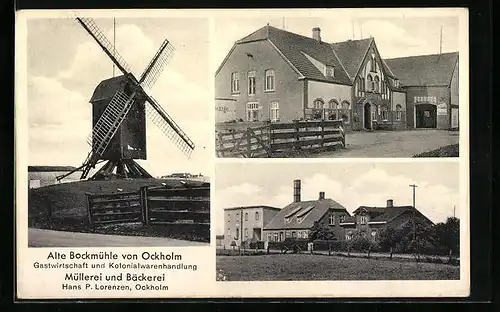 AK Ockholm, Gasthaus v. P. Lorenzen, Alte Bockmühle