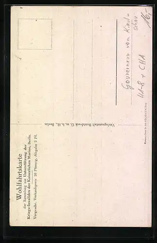 AK Kapitän zur See Meyer-Waldeck, Gouverneur von Kiautschou, Vizeadmiral Graf v. Spee, Ches des Kreuzergeschwaders