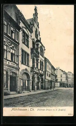 AK Mühlhausen /Th., Felchtaer Strasse mit dem Burghof