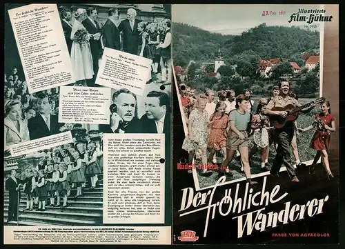 Filmprogramm IFB Nr. 2953, Der fröhliche Wanderer, Rudolf Schock, Waltraud Haas, Regie: Hans Quest