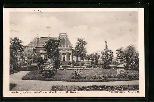 AK Vierhuizen, Boerderij Westerhalm van den Heer J. H. Mansholt