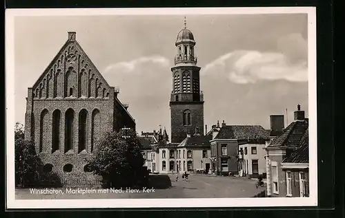 AK Winschoten, Marktplein met Ned. Herv. Kerk