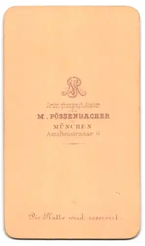 Fotografie M. Pössenbacher, München, Amalienstr. 6, Junger Herr im Anzug mit Fliege