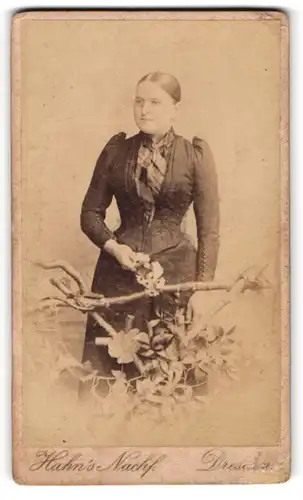 Fotografie Hahn`s Nachfl., Dresden, Waisenhaus-Str. 30, Junge Dame in modischer Kleidung
