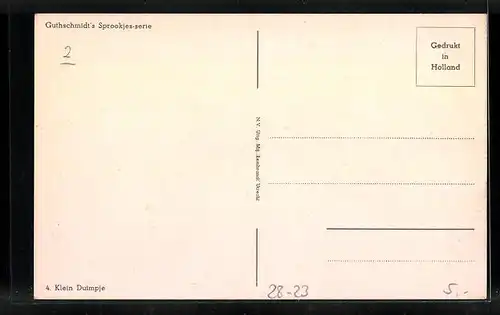 Künstler-AK Däumling und Gefährten mit den Siebenmeilenstiefeln