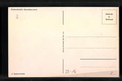 Künstler-AK Schneewittchen, Zwerge bei der Wacht an Schneewittchens Sarg