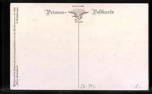 Künstler-AK Wohlgemuth & Lissner, Primus-Postkarte No. 1008: Der deutsche Garten, Blühende Rosensträucher