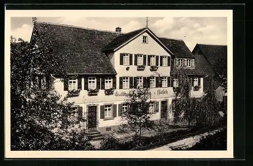 AK Baiersbronn /Württ., Gasthaus u. Pension zum Hirsch