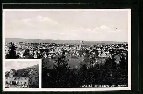 AK Freudenstadt, Gasthaus zum Schiff, Ortsansicht