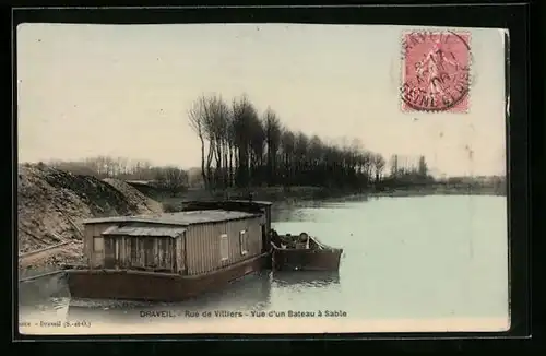 AK Draveil, Vue d`un Bateau a Sable