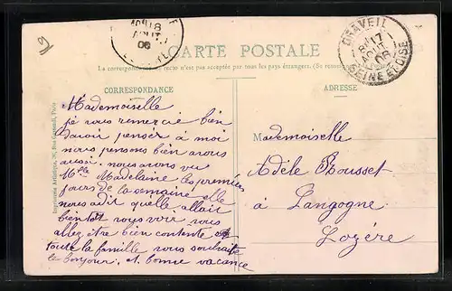 AK Draveil, Vue d`un Bateau a Sable