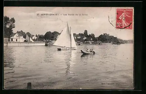 AK Juvisy-Draveil, Les Bords de la Seine
