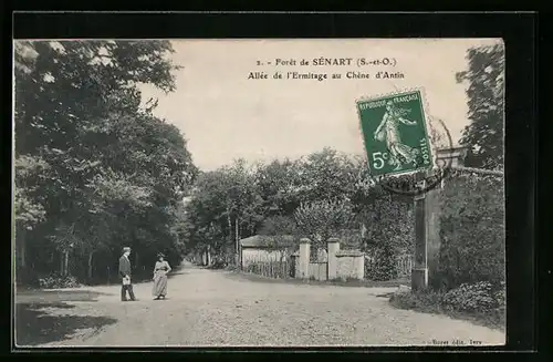 AK Foret de Sénart, Allee de l`Ermitage au Chene d`Antin