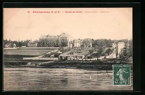 AK Champrosay, Sanatorium Minoret - Bords de Seine