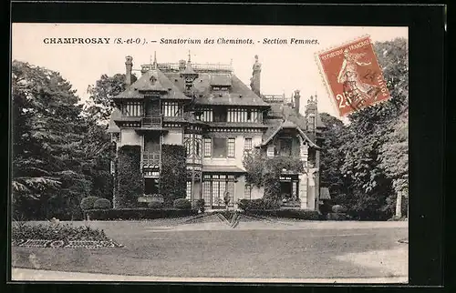 AK Champrosay, Sanatorium des Cheminots, Section Femmes