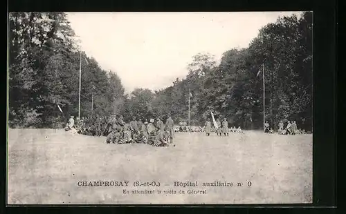 AK Champrosay, Hopital auxiliaire, En attendant la visite du General