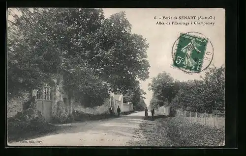 AK Champrosay, Allee de l`Ermitage a Champrosay