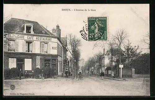 AK Dreux, L`Avenue de la Gare