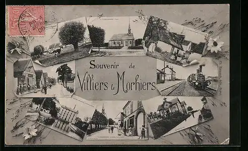 AK Villiers le Morhiers, Le Moulin de Bourray et Place de l`Eglise