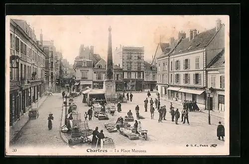 AK Chartres, La Place Marceau