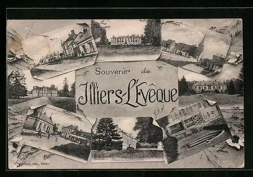 AK Illiers-L`Eveque, Bureau de Poste et l`Eglise