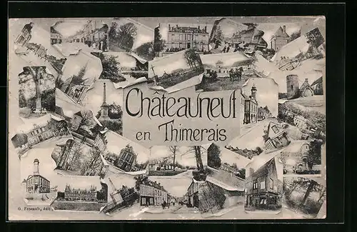 AK Chateauneuf en Thimerais, Mairie et l`Eglise