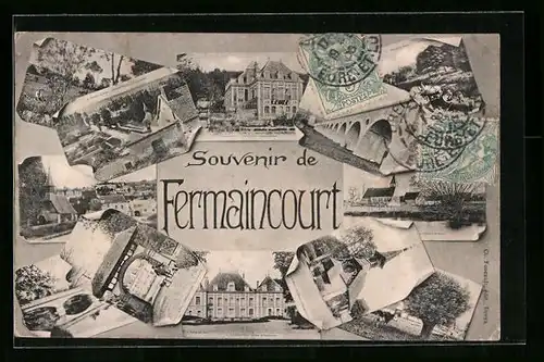 AK Fermaincourt, Chateau de Fermaincourt et vue d`ensemble