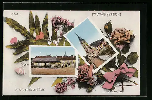 AK Authon-du-Perche, L`Eglise et Ecole de Filles