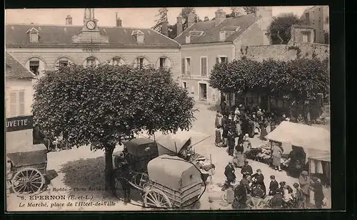 AK Epernon, Le Marché, place de l`Hotel-de-Ville