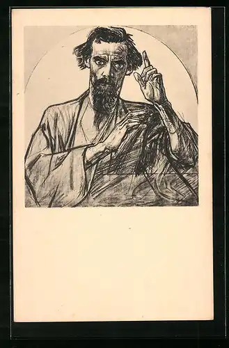 Künstler-AK Jan Toorop: Ein Herr hat etwas zu sagen