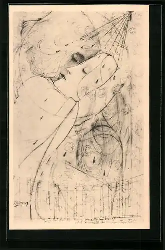 Künstler-AK Jan Toorop: In het dal der rozen