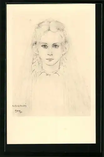 Künstler-AK Jan Toorop: Meisjesportret