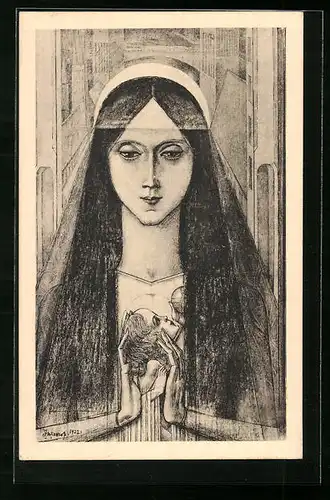 Künstler-AK Jan Toorop: H. Maagd