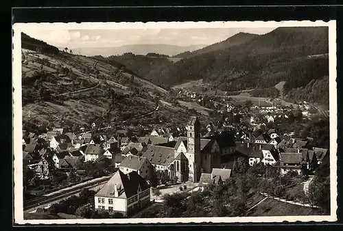 AK Alpirsbach, Ortsansicht aus der Vogelschau