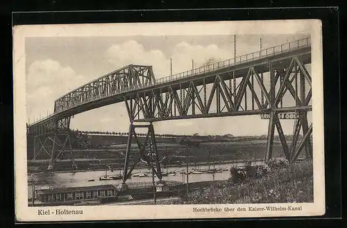 AK Kiel-Holtenau, Hochbrücke über den Kaiser-Wilhelm-Kanal