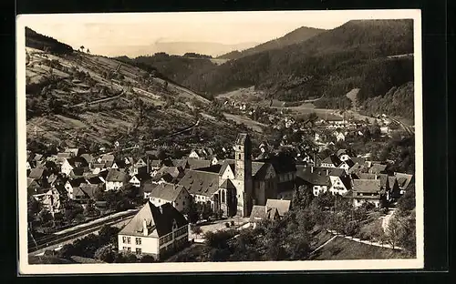 AK Alpirsbach /Schwarzw., Ortsansicht von oben