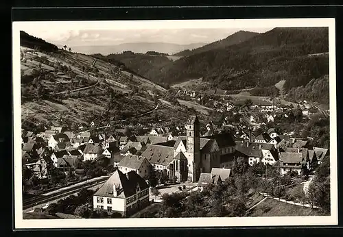 AK Alpirsbach /Schwarzw., Ortsansicht mit Kloster