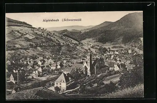 AK Alpirsbach /Schwarzw., Ortsansicht aus der Vogelschau