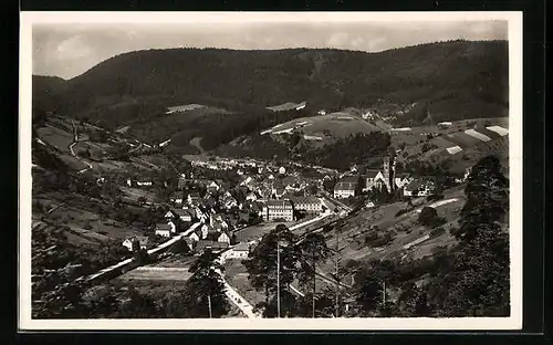 AK Alpirsbach, Fliegeraufnahme vom Ort