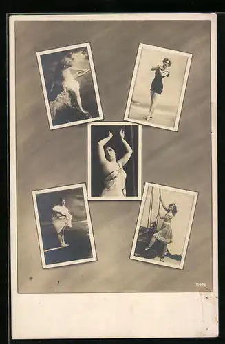 AK Damen aus dem Variete beim Posieren
